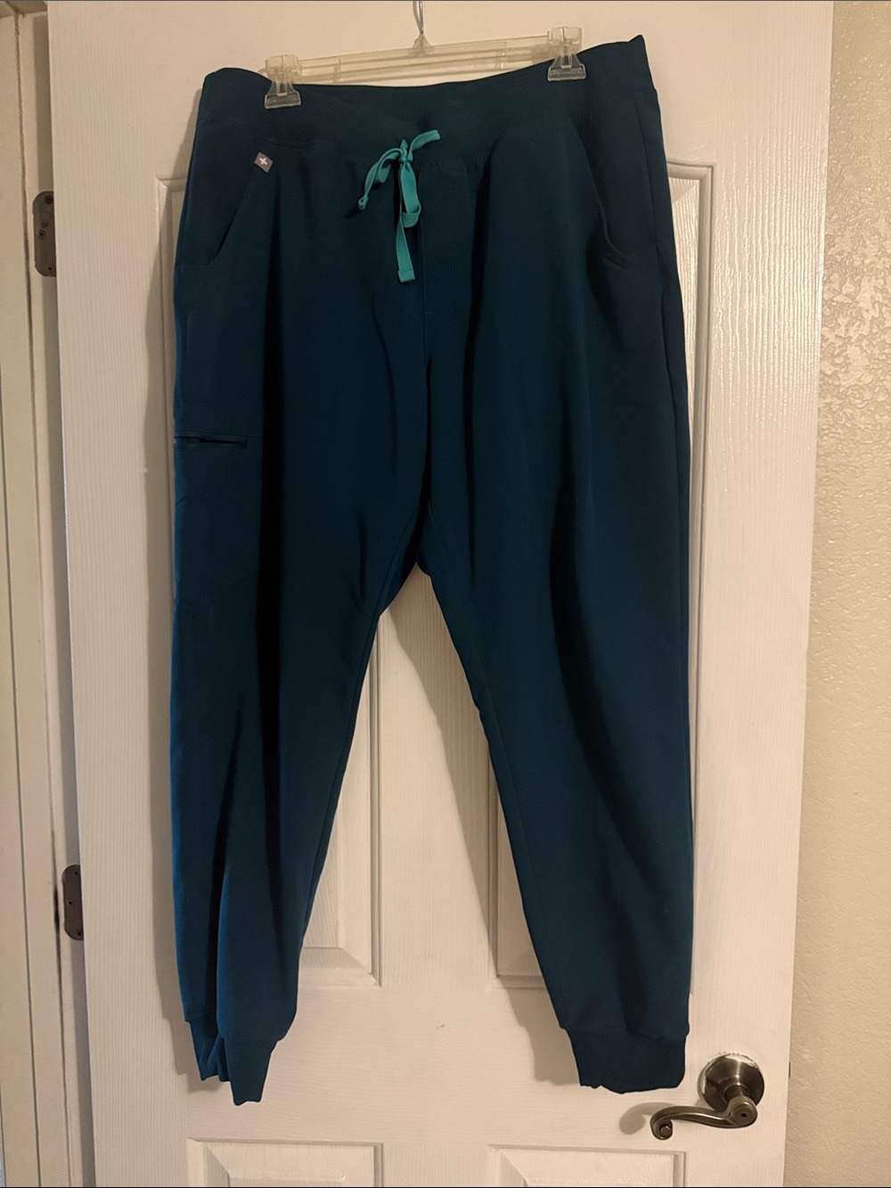 Figs Teal Drawstring Women's Zamora Jogger Pants